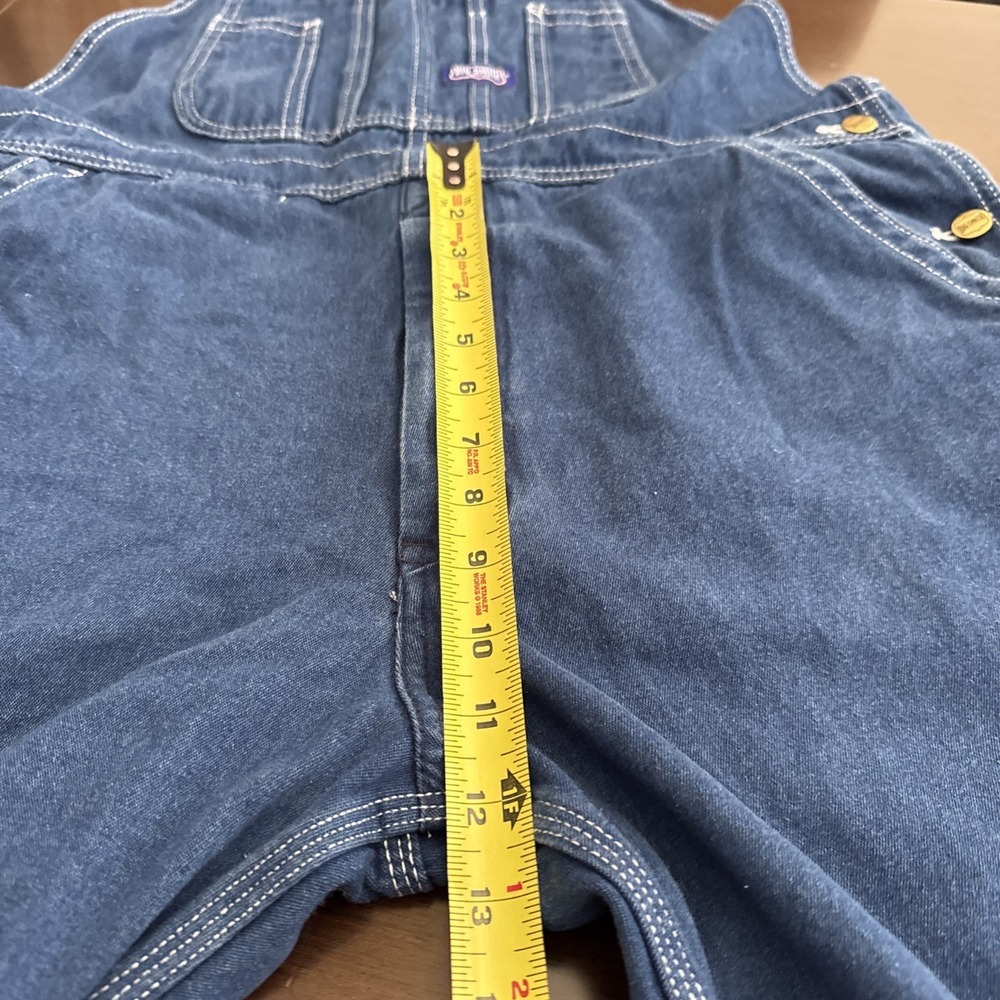 Big Smith Mens Blue Denim Bib Overalls 38x30 Medium Wash Workwear Cotton XL - Picture 5 of 15